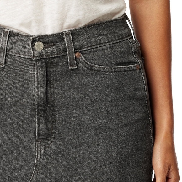 NWT Levi Strauss Signature Women's Maxi Denim Charcoal Gray Skirt Sz 2 - Picture 6 of 8